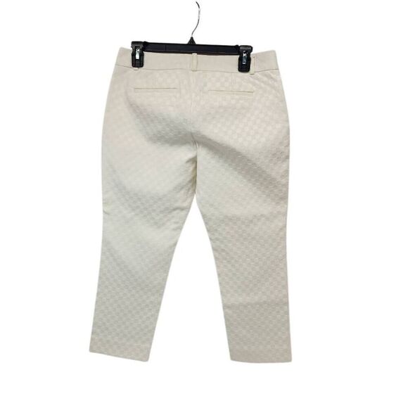 Banana Republic Size 6 Petite Hampton Fit Checkerboard Crop Pants Textured Pocke - Picture 2 of 7